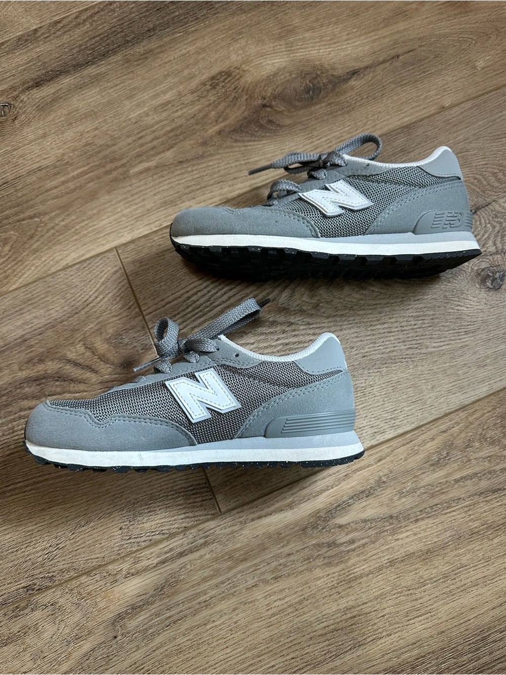 New Balance 515 V1 Kids Gray Mesh & Suede hook and loop Sneakers